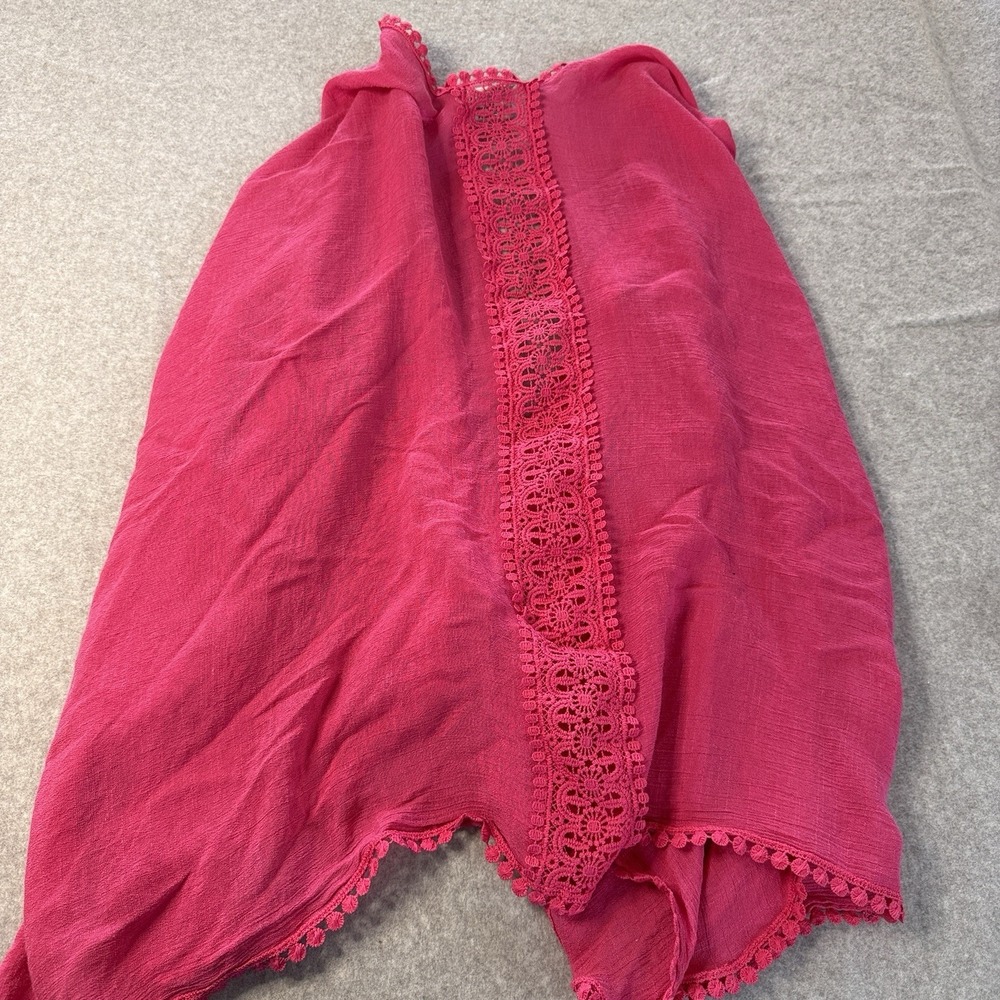 Anna & Ava Women's Swim Cover Up Kimono One Size OSFA Hot Pink Sheer Beach - Picture 5 of 5